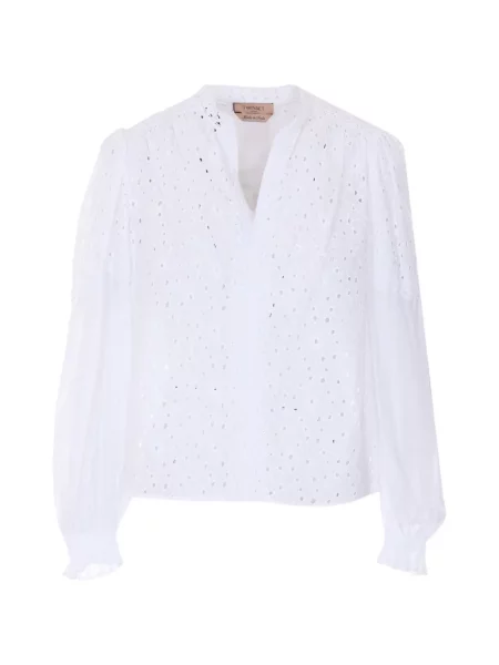 Cămașă Twinset cu decolteu în V alb