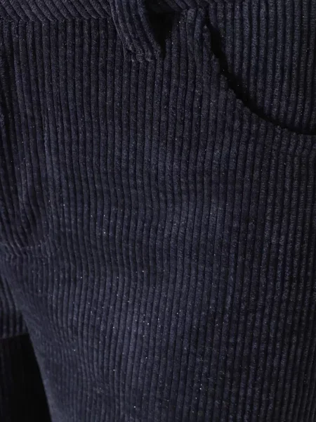 Pantaloni Ermanno Scervino de catifea cord albastru