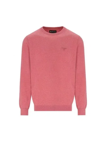 Sweter z dzianiny o kroju regular fit z czystej bawełny model ‘PIMA’ Barbour różowy