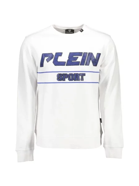 Hanorac sport Plein Sport cu imagine alb