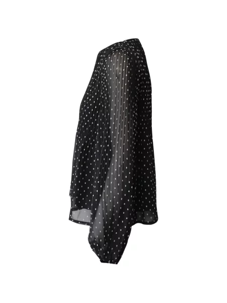 Bluză Maje cu buline cu mâneci lungi lungă negru