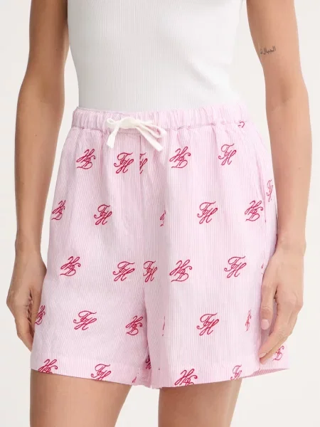 Tommy Hilfiger kratke hlače za žene s lanom SUMMER