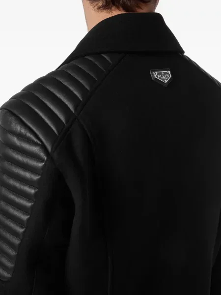 Geanta de piele Philipp Plein negru
