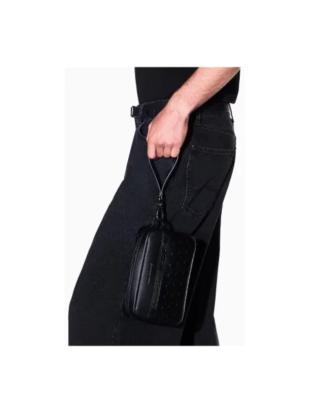 Taška Armani Exchange z ekologickej kože čierna