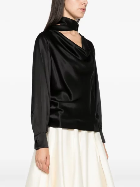 Bluză Max Mara de mătase negru