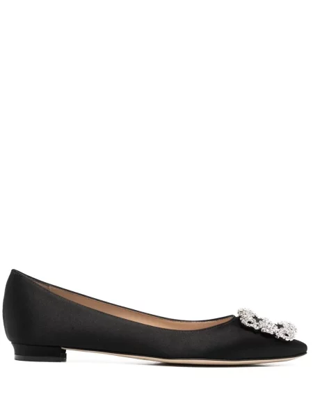 Balerini Manolo Blahnik cu cataramă negru