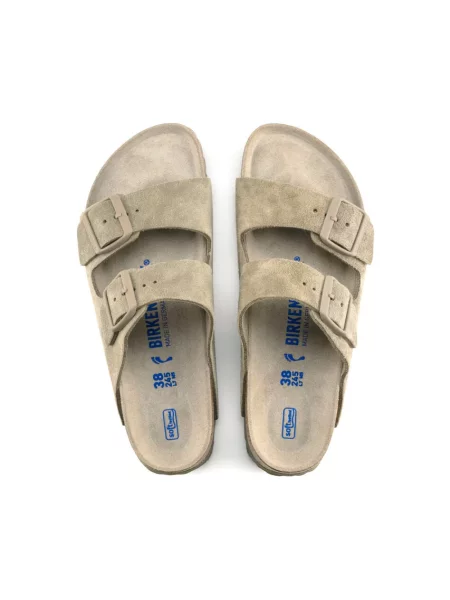 Trampki Birkenstock Arizona Soft Footbed Suede Leather Faded Khaki EUR 37 szare