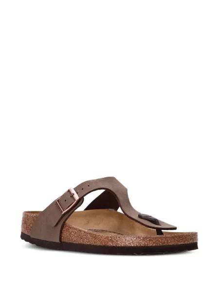 Iš natūralios odos slip on sandalai Birkenstock ruda