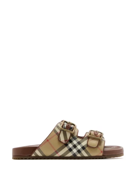Sandale Burberry din piele în carouri