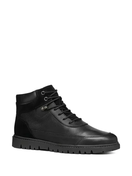 Botine Geox cu șireturi din dantelă negru