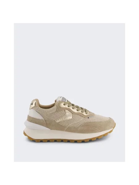 Sneakersy Voile Blanche skórzane beżowe