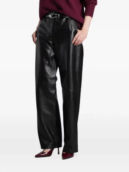 Pantaloni Iro din piele negru