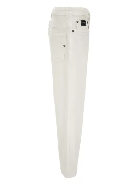 Džínsy s rovným strihom Versace Jeans Couture biela
