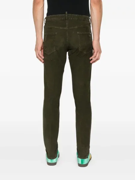 Blugi Dsquared2 de catifea cord verde