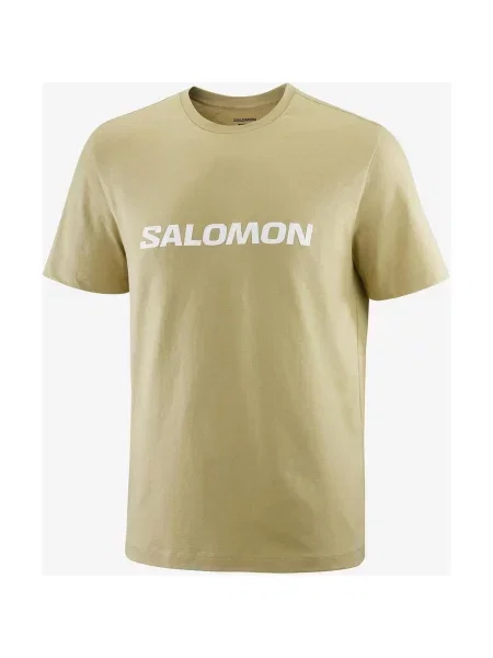 Koszulka Salomon Logo krótki rękaw złoty XL brązowy