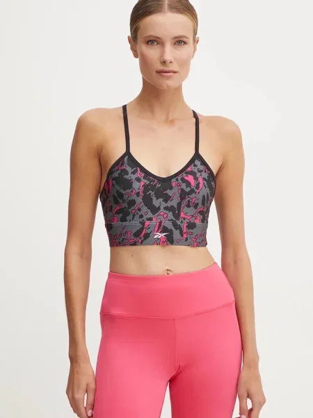 Спортен сутиен Reebok ID Train с десен черно