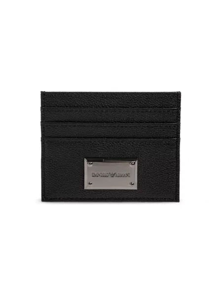 Portfel Emporio Armani skórzany czarny