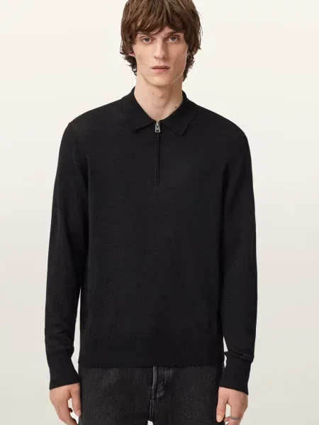 Вовняний светр Allsaints чорний