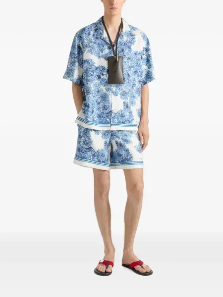 Cămașă Givenchy de mătase cu imagine alb