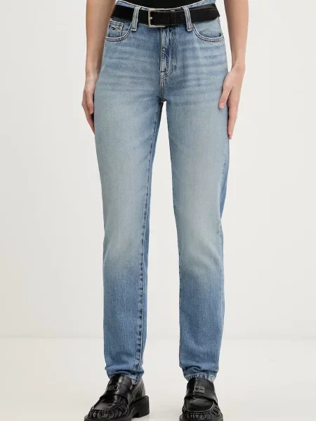 Tommy Jeans blugi slim fit pentru femei albastru