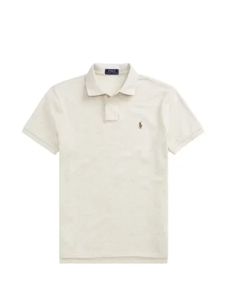 Matlasat tricou polo Polo Ralph Lauren cu decolteu rotund cu autograf roșu