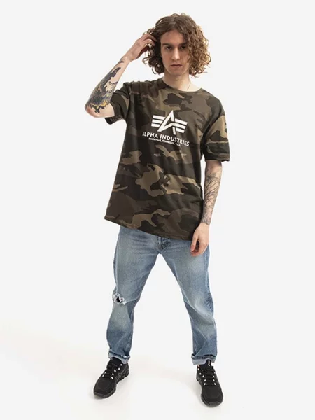 Alpha Industries Tričko Basic zelené