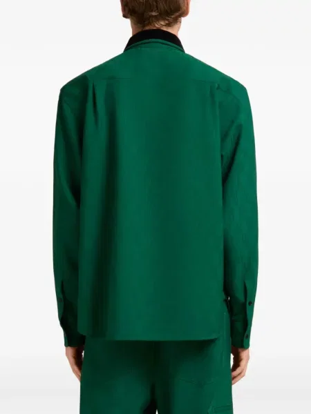 Dlouhá košile Marni s výšivkou zelená