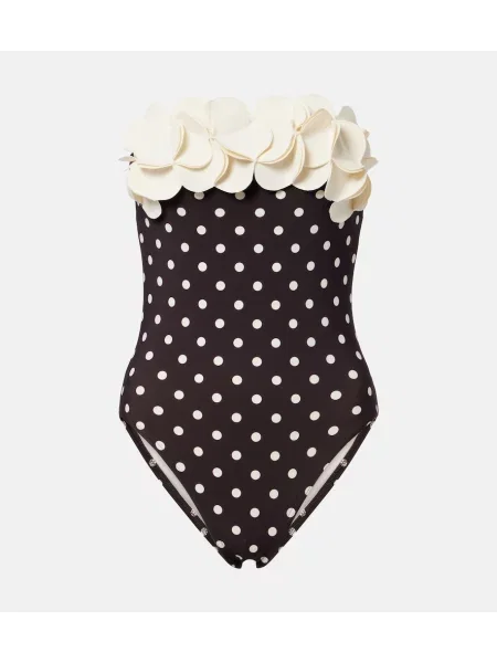 Sutien bandeau Karla Colletto cu model floral maro