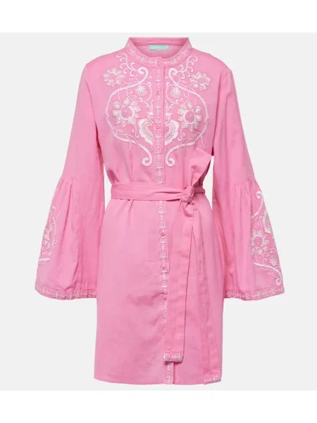 Rochie Melissa Odabash cu broderie de in roz