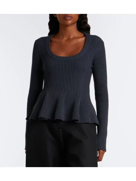 Top Alaïa de lână gri