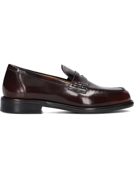 Vagabond Shoemakers mokasyny skórzane LINN bordowy na płaskim czerwone