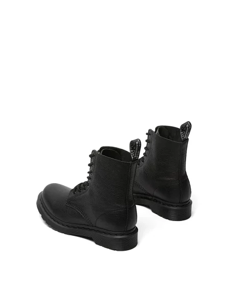 Dr. Martens workery skórzane Pascal MONO na płaskim czarny