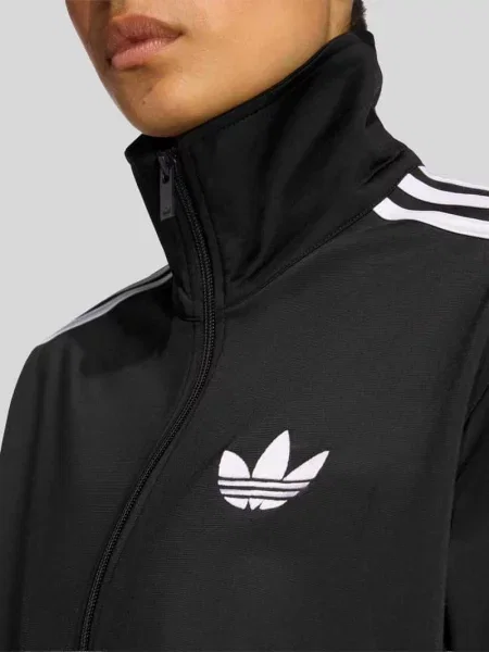 Bluza rozpinana o kroju relaxed fit z wyhaftowanym logo Adidas Originals czarna