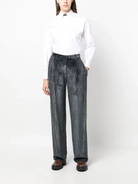 Kelnės Brunello Cucinelli velvetinės mėlyna
