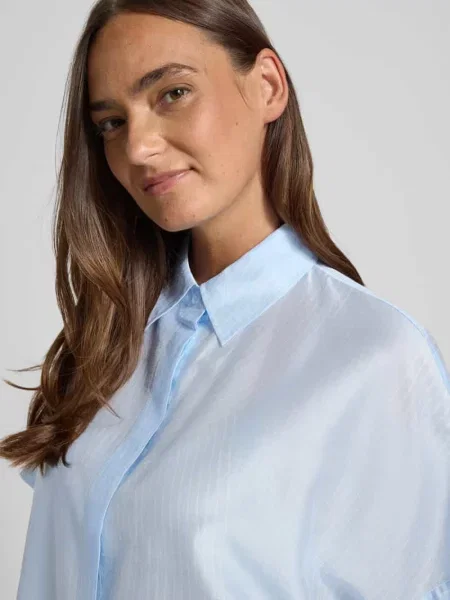 Bluzka o pudełkowym kroju z mieszanki lyocellu model Zulin' Someday niebieska