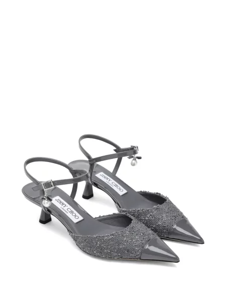 Висулка Jimmy Choo с перли от туид сиво