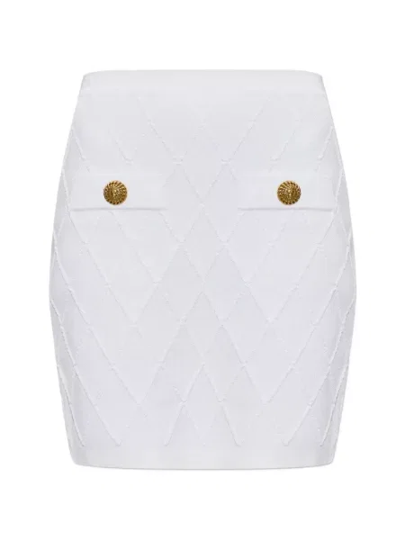 Matlasat fusta mini Balmain alb