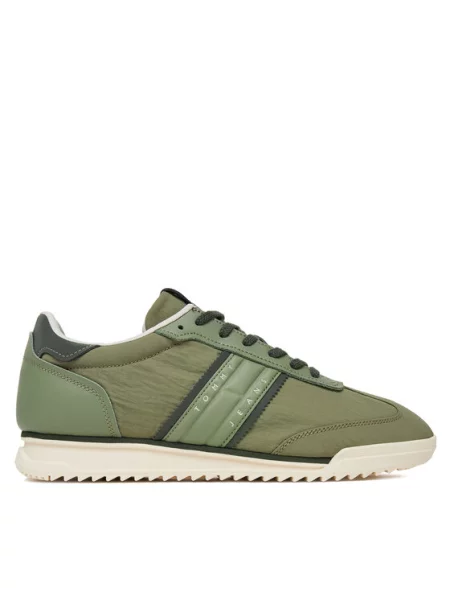 Кросівки Tommy Jeans Runner Cleated Mix Material aruba green зелені