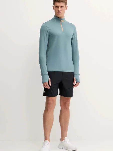 Under Armour Pulover za tek Qualifier zelena