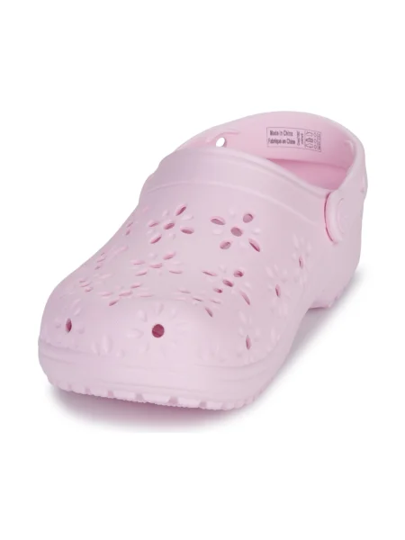 Pantofi Crocs cu model floral clasici roz