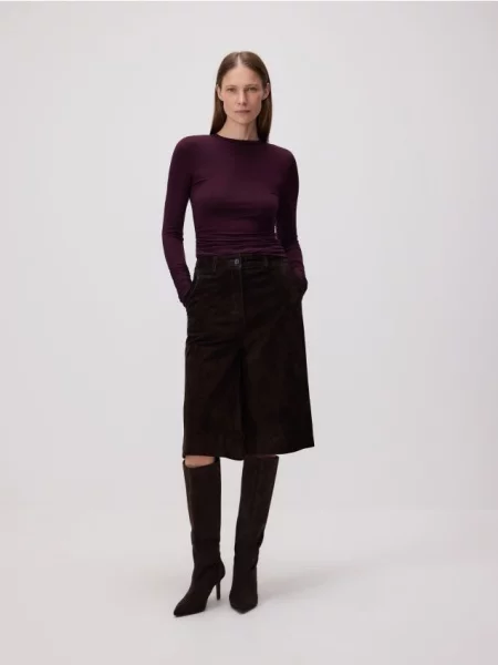 Reserved Блузка з підплічниками темно-фіолетовий фіолетова