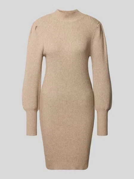 Sukienka o kroju comfort fit z dzianiny z mieszanki model ‘KATIA’ Only beżowa
