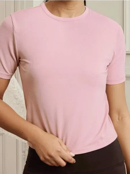 Спортзал спортивная футболка Sinsay розовая