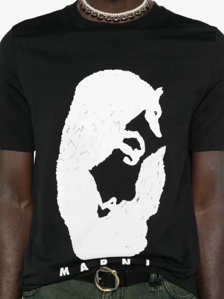 Tricou Marni cu imagine negru