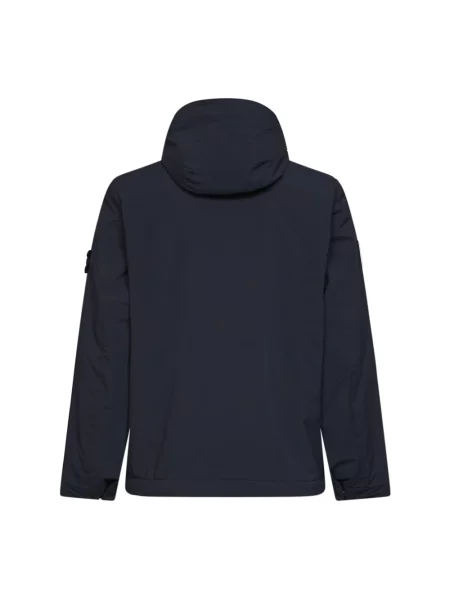 Krótka parka Stone Island z kamieniami niebieska