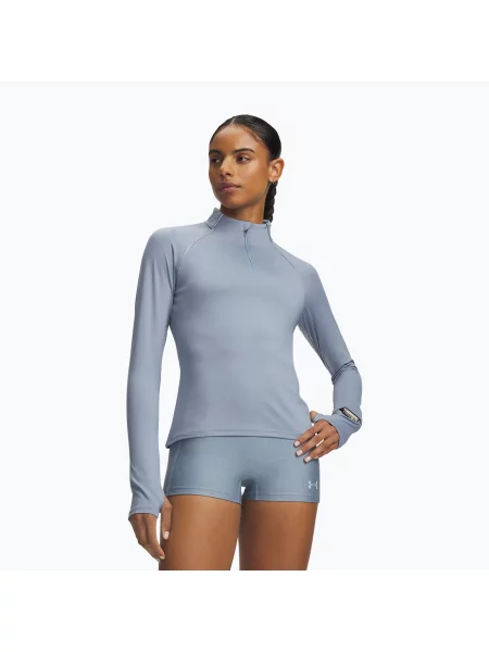Дамски суитшърт за бягане Under Armour Velociti Half Zip blue wind/reflective синьо