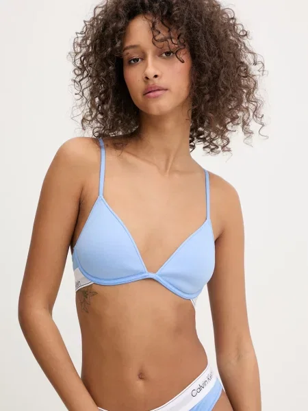 Calvin Klein Underwear Podprsenka plunge modrá