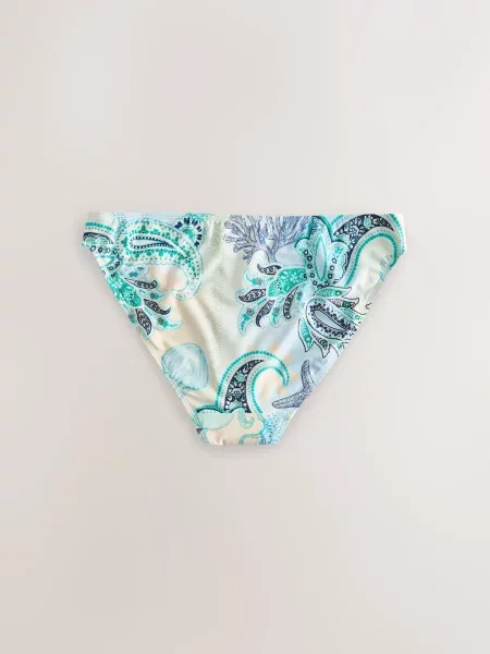 Next Slip costum de baie crem / aqua / pastel albastru