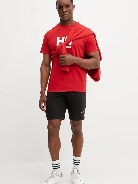 Свитер Helly Hansen с капюшоном с аппликацией красный