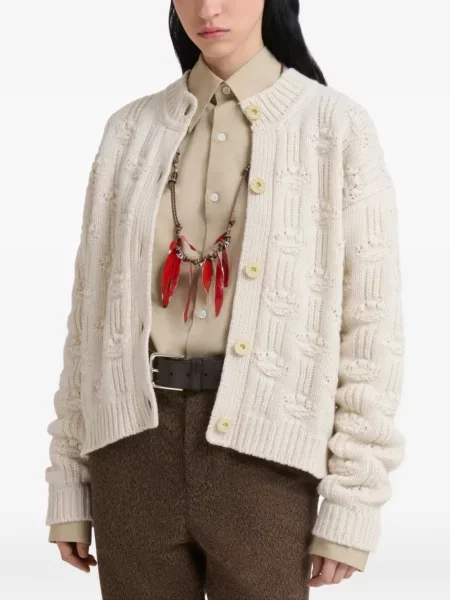 Cardigan Marni de lână alb